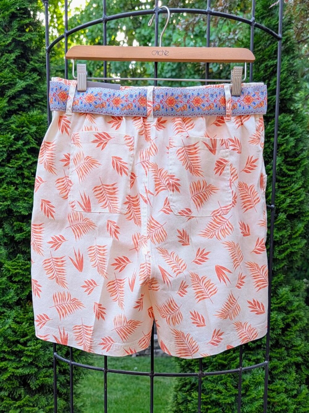 Soft Surroundings - Orange leaves and blue Embroider Belt - Size M (10/12) - NWT - Picture 2 of 13